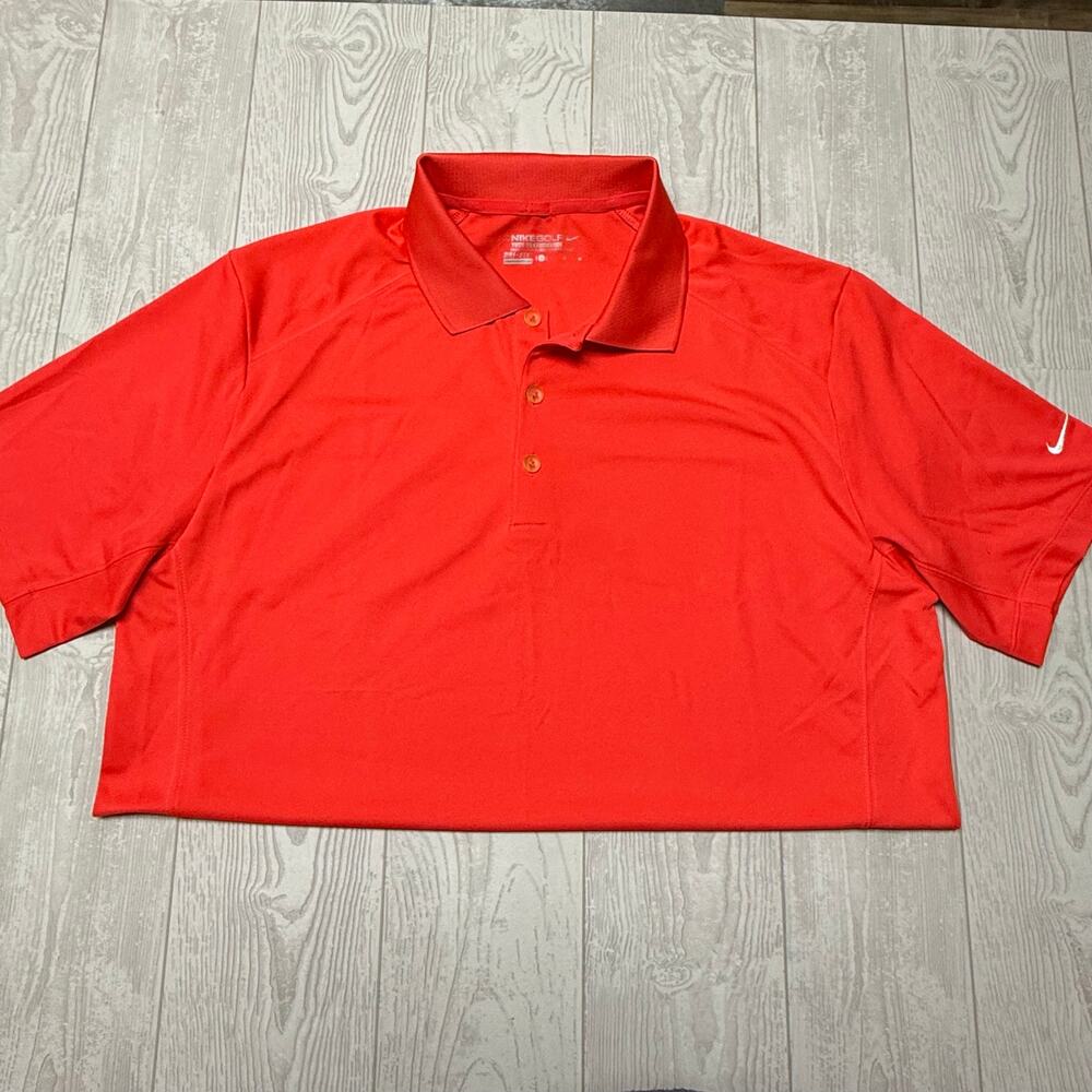 Nike Golf Tour Performance Polo Men’s Large Red Dri-FIT Short Sleeve Shirt